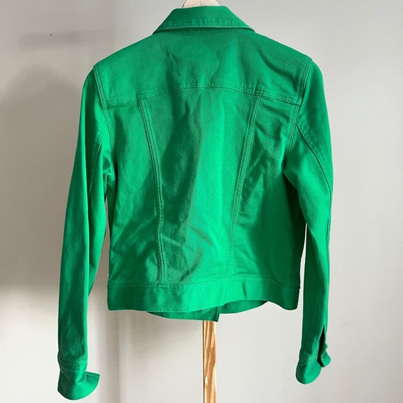 LRL Ralph Lauren Jeans Co. Green Denim Jacket Women's Medium Button Front - Picture 4 of 7